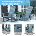 thumbnail image 4 of Merrick Lane 3 Piece Adirondack Patio Furniture Set Includes 2 Sea Foam All-Weather Rocking Chairs and Side Table, 4 of 12