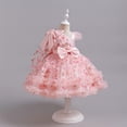 thumbnail image 4 of IDOPIP Toddler Girls Pageant Dress 3D Flower Tulle Tutu Dress Wedding Princess Birthday Party Prom Gown 9M-6Y, 4 of 9