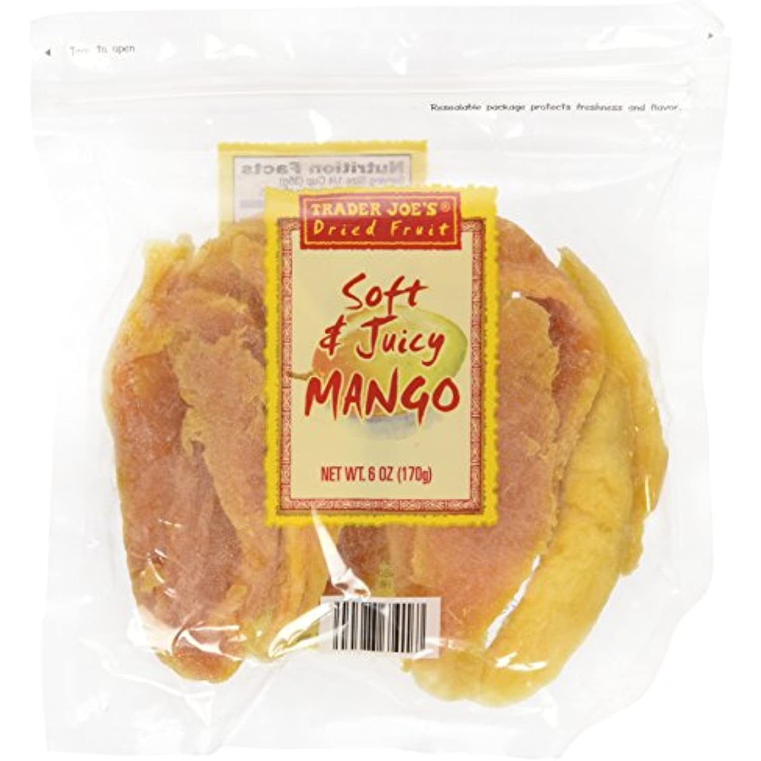 TJ Dried Fruit Soft & Juicy Mango 6 Oz, (Pack Of 3)