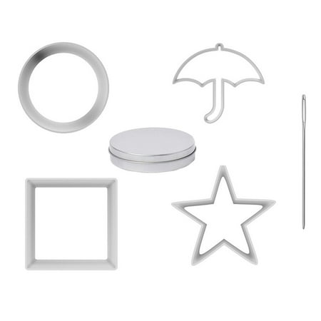 

6Pcs Interesting Cookie Making Tools Cake Decoration Tools Biscuit Candy Box (Silver)