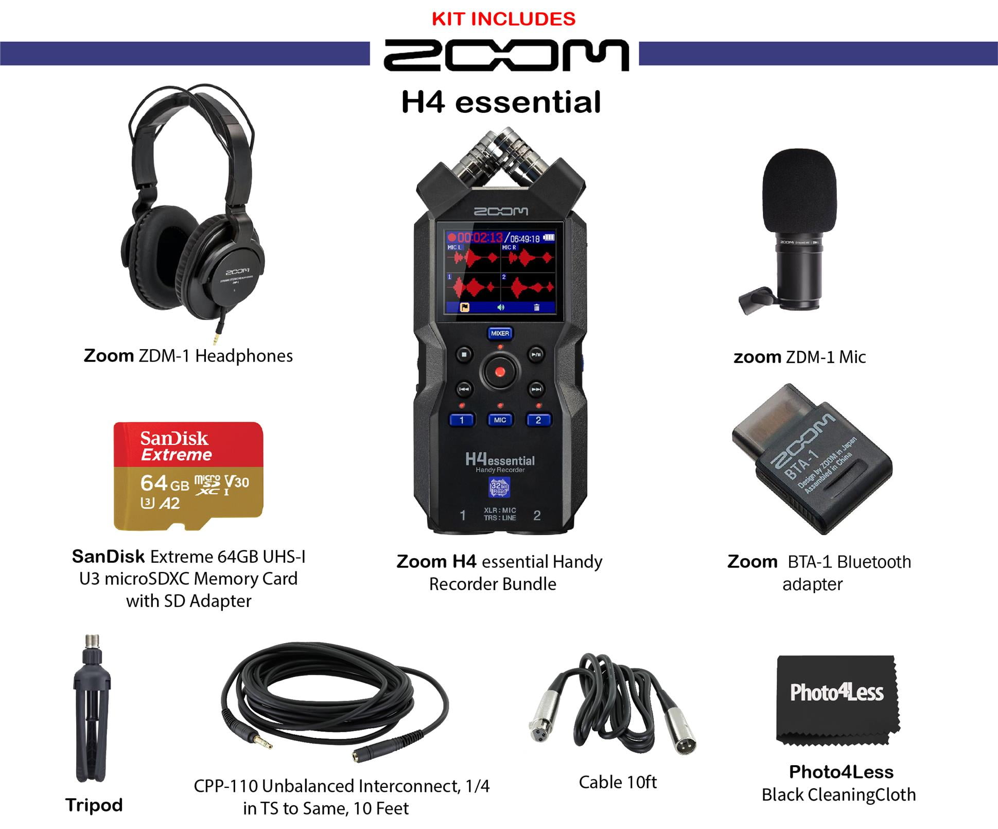 Zoom H4essential Handy Recorder Bundle