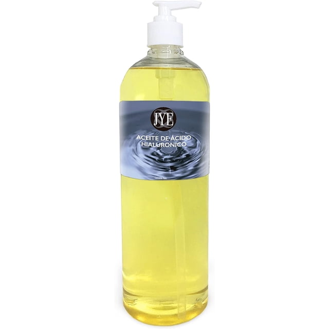 JYE Aceite de Ácido Hialurónico altamente hidratante, uso externo todo tipo de piel, textura ligera, Contenido 1 Litro!