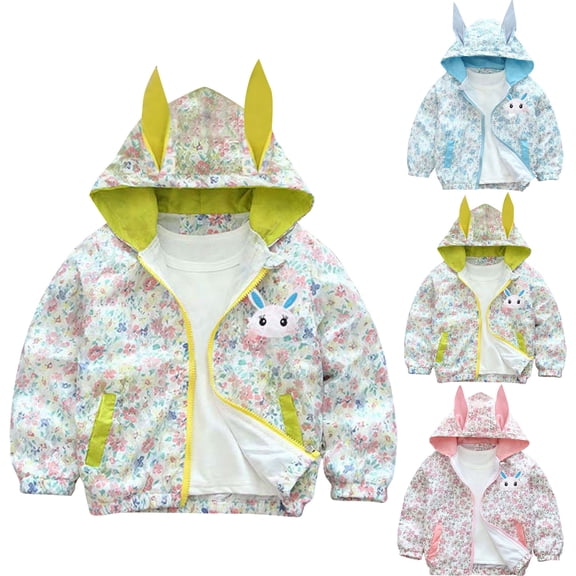 Pretxorve Kids Girls Boys Jacket Casual Hooded Long Sleeve Light Outerwear