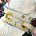 thumbnail image 3 of Sunflower and Bee Illustration Seatbelt Pillow Post-Surgery Recovery for Mastectomy & Breast Procedures Boho Floral Comfort Cushion, 3 of 7