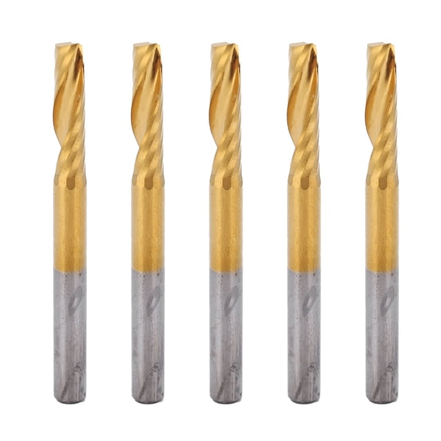 Juego de cortadores de fresado en espiral para corte de aluminio, 5 uds., brocas de enrutador CNC, 4x17x45mm