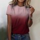 thumbnail image 2 of Mujeres Casual Moda Pullover Manga corta Blusas con cuello redondo Camiseta estampada Pompotops hfajkhk138309, 2 of 4