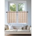 thumbnail image 4 of Orange Gray Botanical Tier Curtains 36 Inch Length,Sheer Curtains for Bedroom Living Room Window Pastoral Spring Summer Leaf Aesthetics Small Half Window Kitchen Curtains & Drapes 27.5"x36" 2 Panels, 4 of 6