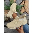 thumbnail image 2 of "Women Casual Sneakers - Solid Colors For Fall And Winter, Versatile Fashionable Women's Casual Shoes Designed For Outdoor Sports, Tennis, Running, Hiking. Thick Soled Wear Resistant Slip-On Shoes.", 2 of 5