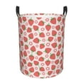 thumbnail image 6 of Picia Strawberry Flower Large Laundry Basket, Waterproof, Freestanding Laundry Hamper, Collapsible Tall Clothes Hamper with Extended Handles-, 6 of 8