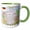 Green/White, variant on 3drose, Image of Map of Germany with Cities and Flag, 11oz Two-tone Green Mug