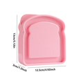 thumbnail image 4 of Tuvgenk Bamboo Fiber Sandwich Lunch Box with Airtight Closure,Meal Prep Containers for Bread and Snacks,Microwave Safe Bento Box for Work and Travel,Pink, 4 of 5