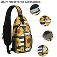 thumbnail image 3 of Sunflower with Inspirational Quote Sling Backpack, Lightweight Durable Crossbody Daypack, Adjustable Strap, Multiple Compartments for Daily Commuting and Gym, 3 of 6