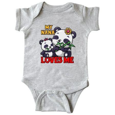 

Inktastic My Nana Loves Me Panda Gift Baby Boy or Baby Girl Bodysuit