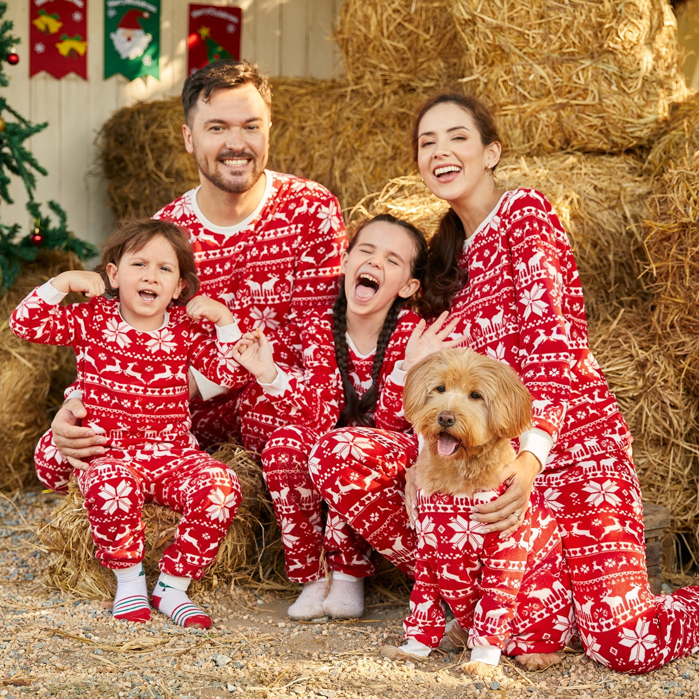 Conjunto de Pijamas Familiares de Navidad con Argentina Ubuy
