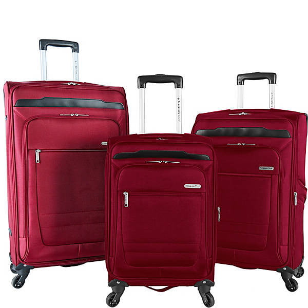 Travelers Club Voyager II 3 Piece Softside Spinner Luggage Set Red ...