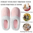 thumbnail image 6 of HOMEHOT Womens Fuzzy Slippers Plush Lined Memory Foam Slippers Chenille Scuff Slippers for Women Slip on House Shoes Adult Pink Size 7 Female, 6 of 6