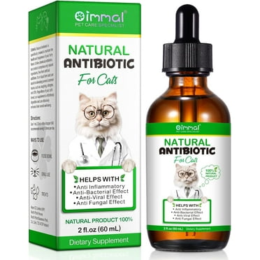 Antibiotics for Cats, Natural Antibiotic for Cats, Pet Supplements, Cat Antibiotics Supports Immune & Cats Allergy Relief, Cats Multivitamin, Cats UTI Antibiotics, Chicken Flavour - 2 Fl Oz / 1 Pack