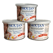 3 Pack MOUJAN Low Temperature Hot Wax For Professionals (in can) 14 oz.
