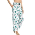thumbnail image 6 of Salouo Sea Turtle Print Women's Pajama Pants Casual Loose Sweatpants PJs Flowy Pants Drawstring Palazzo for Women Wide Leg Pants Lounge Pajama -Large, 6 of 8