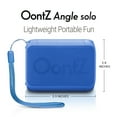 thumbnail image 2 of OontZ Angle solo Bluetooth Speaker Surprisingly Loud Bass 100Â’ Wireless Range, IPX-5 Splashproof Blue with lanyard, 2 of 6
