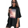 thumbnail image 3 of Plus Size Shirt for Women Black Tops for Women Short Sleeves Shirt for Women Valentine's Day (33) T Shirt Crewneck Shirt for Women 2XL, 3 of 5