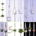 thumbnail image 3 of Colgador de plantas de macramé hecho a mano, jardinera colgante, arte de pared, decoración del hogar, cuerda de algodón para interiores y exteriores, 3 of 4