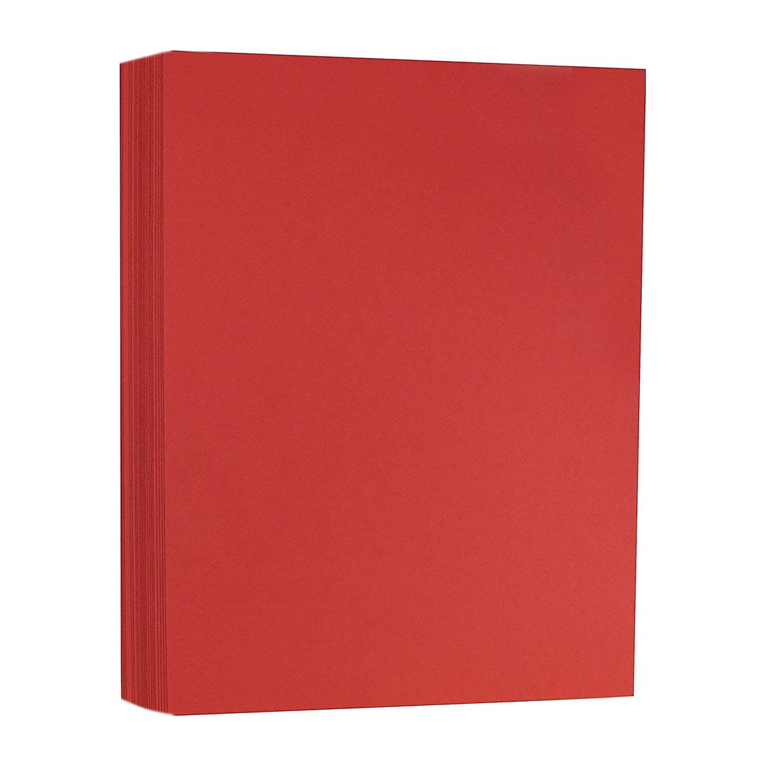 JAM Paper Cardstock, 8 1/2 x 11, 130lb Red, 25 per Pack