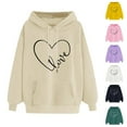 thumbnail image 2 of Utoimkio Women's Cute Hoodies Long Sleeve Sweatshirts for Women Loose Fit Graphic Hoodie Pullover Tops Fall Winter Clothes, 2 of 4