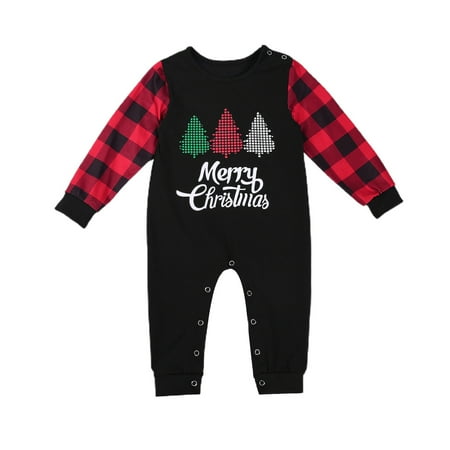 

Family Matching Merry Christmas Pajama Set Buffalo Plaid Tops and Pants Sleepwear Pjs 2-piece Unisex