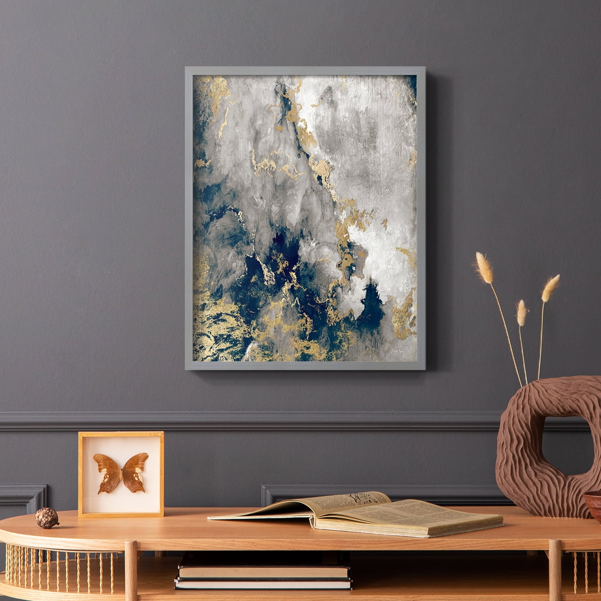 Hudson Path in Gray Solid Wood 8 x 10 Framed Print