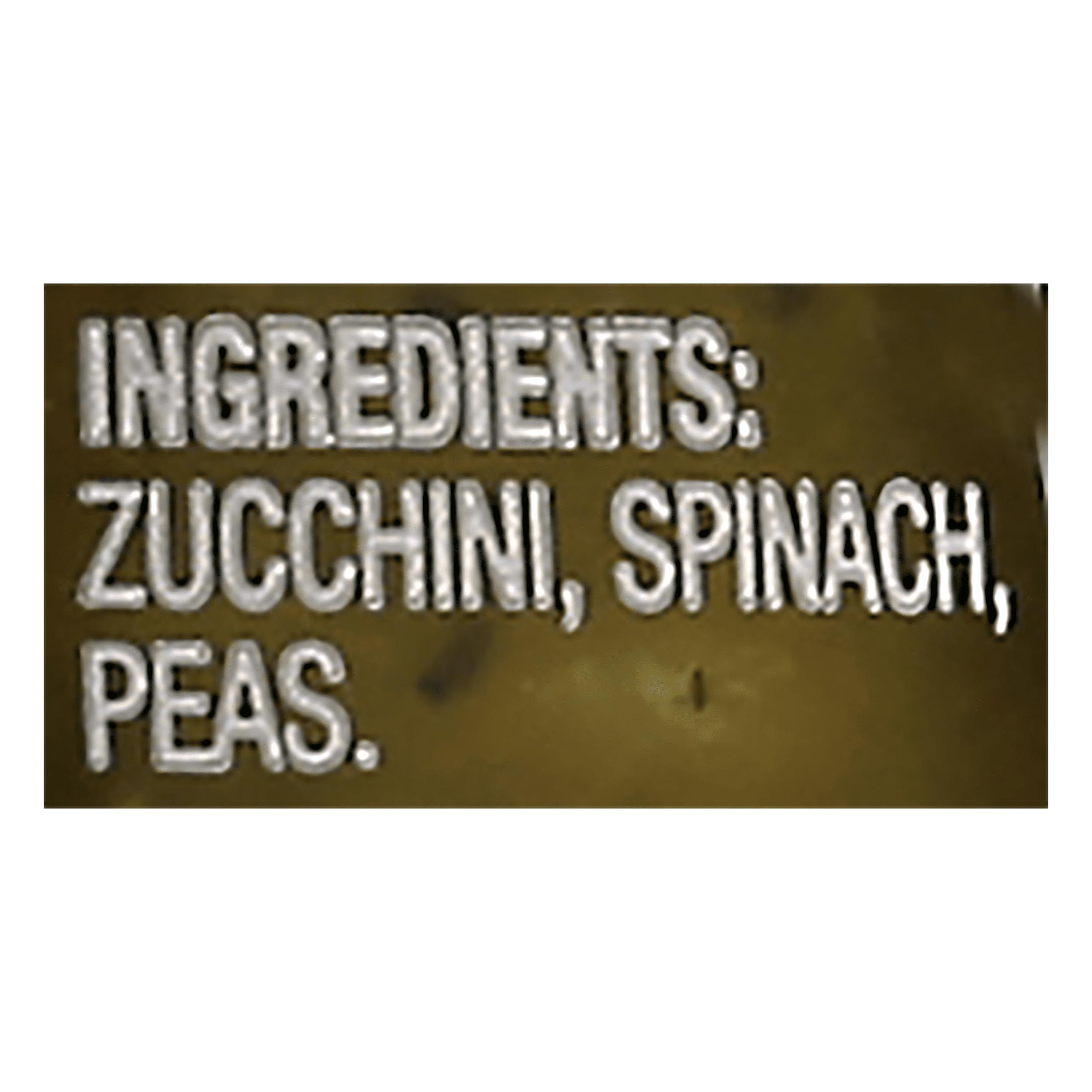 beechnut spinach zucchini peas