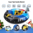 thumbnail image 2 of 47-Inch  Rocket Type  Winter Snow Tube for Sledding Heavy Duty, Inflatable Sled for Kids and Adults, Great for Winter Outdoor Sports, 2 of 7