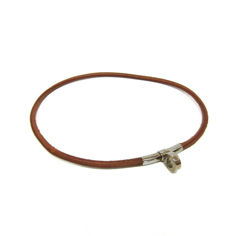 Pre-Owned Hermes Kite Leather,Metal Women's Choker Necklace