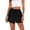 13# Black, variant on Womens Bermuda Shorts Ruffle Elastic Waist Casual Lightweight Lounge Shorts Comfy Basic Summer Linen Beach Short Pant Pink 2XL