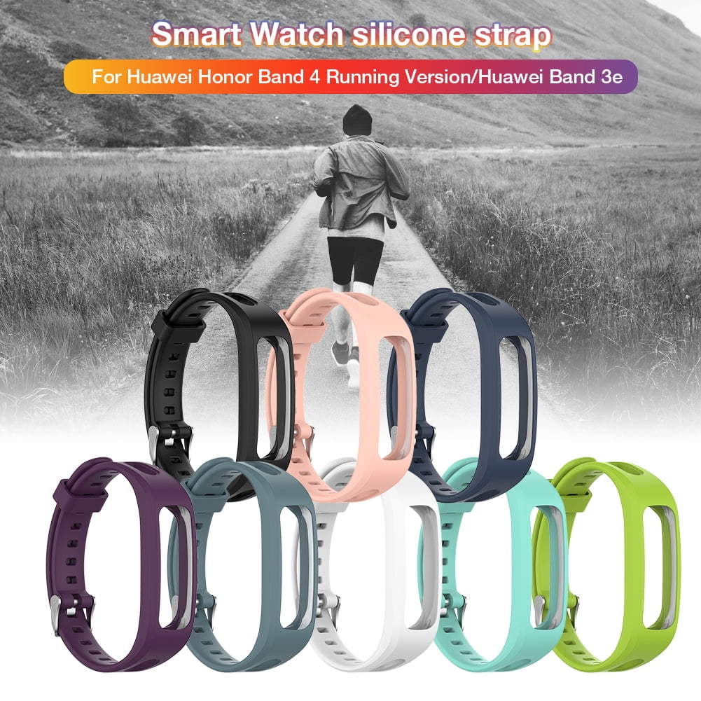 Stanreset Silicone Watch Band Strap For Band Strap Huawei Honor Band 4 Running Version Huawei Band 3e Band 4e Smart Watch Bracelet Replacement Purpl