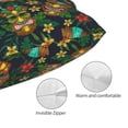 thumbnail image 3 of Pofeuu Mask Tropical Flower Print Polyester Microfiber Plush Pillowcases, Super Soft and Cozy Pillow Case Covers with Envelop Closure（Pillow core not included）-14"x20", 3 of 6
