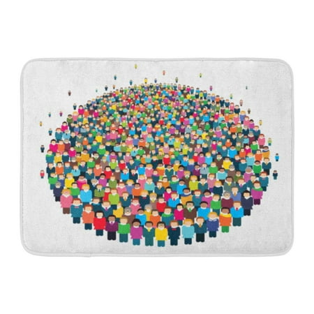 GODPOK Marketing Citizenship Large Group of People in The Shape Circle Avatar Multicultural Rug Doormat Bath Mat 23.6x15.7