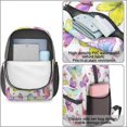 thumbnail image 4 of Butterfly and Watercolor Multicolor Pattern 17" School Backpacks for Teens,Waterproof Oxford Fabric,S-Shape Padded Straps for School,Travel,Hiking,Camping, 4 of 6