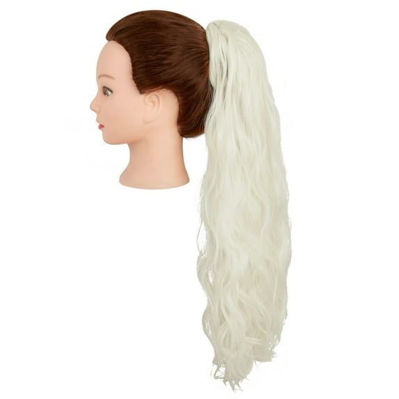 LELINTA Ponytail Extension Min Claw Clip 18" 24" Curly Synthetic Clip in Claw Ponytail Hair Extension Synthetic Hairpiece with a jaw/Claw Clip