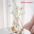 thumbnail image 4 of Florero de Metal con Soporte, Florero de Vidrio Transparente, Escritorio, Plantas Hidropónicas para el Hogar, Decoración del Hogar, Decoración de Oficina A, 4 of 5