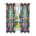 thumbnail image 7 of Yayeee Window Curtains Set of 2 for Living Room Light Filtering 63"x42", Coconut Tree, 7 of 7