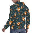 thumbnail image 6 of Honeii Cute plant fox Pattern Mens Hoodies Men's Loose Sleeve Sweatshirt,Pullover Hooded Sweatshirt for Men,Essentials Hoodie-X-Large, 6 of 7