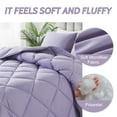 thumbnail image 3 of Juego de ropa de cama Decroom, edredón ligero para cama individual, color lavanda, 2 piezas, 3 of 6