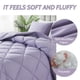 thumbnail image 3 of Juego de ropa de cama Decroom, edredón ligero para cama individual, color lavanda, 2 piezas, 3 of 6