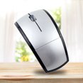 thumbnail image 4 of Cateissary Ratón inalámbrico portátil 2,4G, ratón de ordenador, ratón óptico plegable, receptor USB para ordenador portátil, PC, ordenador de Juegos de teclado y mouse para computadora plata, 4 of 6