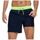 thumbnail image 2 of pstuiky Pantalones cortos de playa holgados de color liso para hombre, informales, a la moda, con cordón y bolsillos con cremallera, de doble capa, para hacer ejercicio, 2 of 4