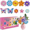 thumbnail image 2 of DIY Flower Craft Set for Girls Ages 5-12, Creative Art Craft Kit for Kids 6-10 Years, Perfect Birthday Gift for Kids, 2 of 4