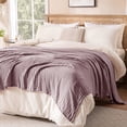 thumbnail image 6 of Exclusivo Mezcla 100% Cotton Muslin King Size Blanket 90"x104",6 Layers Breathable and Lightweight Plum Purple Gauze Blankets, 6 of 7