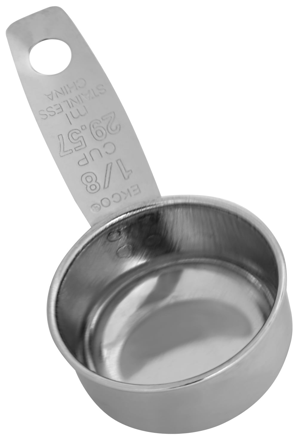 Ekco Measuring Cups Nesting Scoop Spoons Both Ends Vintage White Plastic 