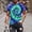 #387-Dark Blue, variant on Tie Dye Shirts for Men's 70s 80s 90s Retro Hippie Short Sleeve Tees Washable Vintage Festival Clothing